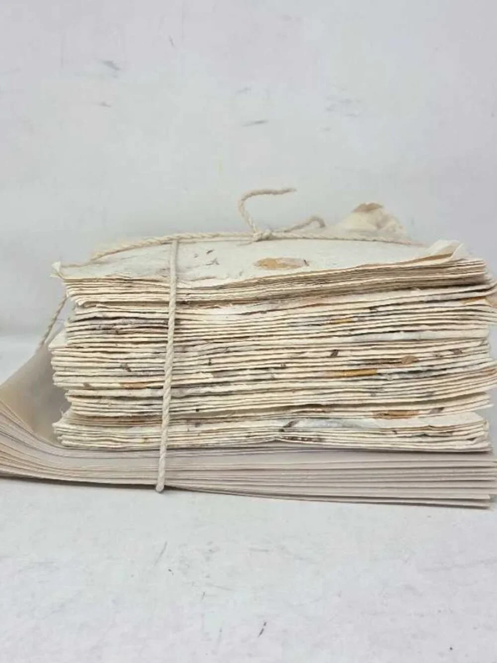 Handmade paper & envelope stationary set with pressed flowers